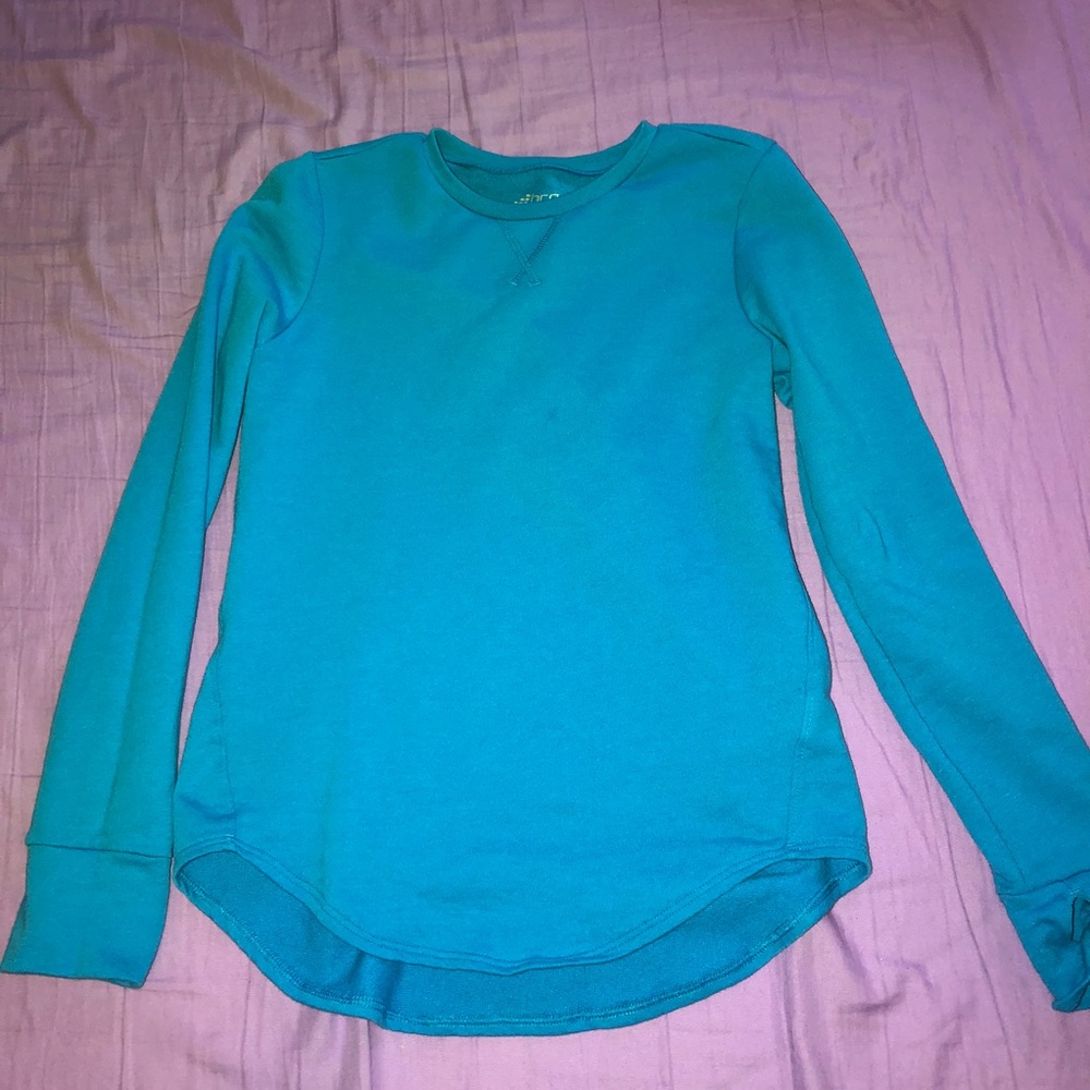 Blue Long Sleeve Top